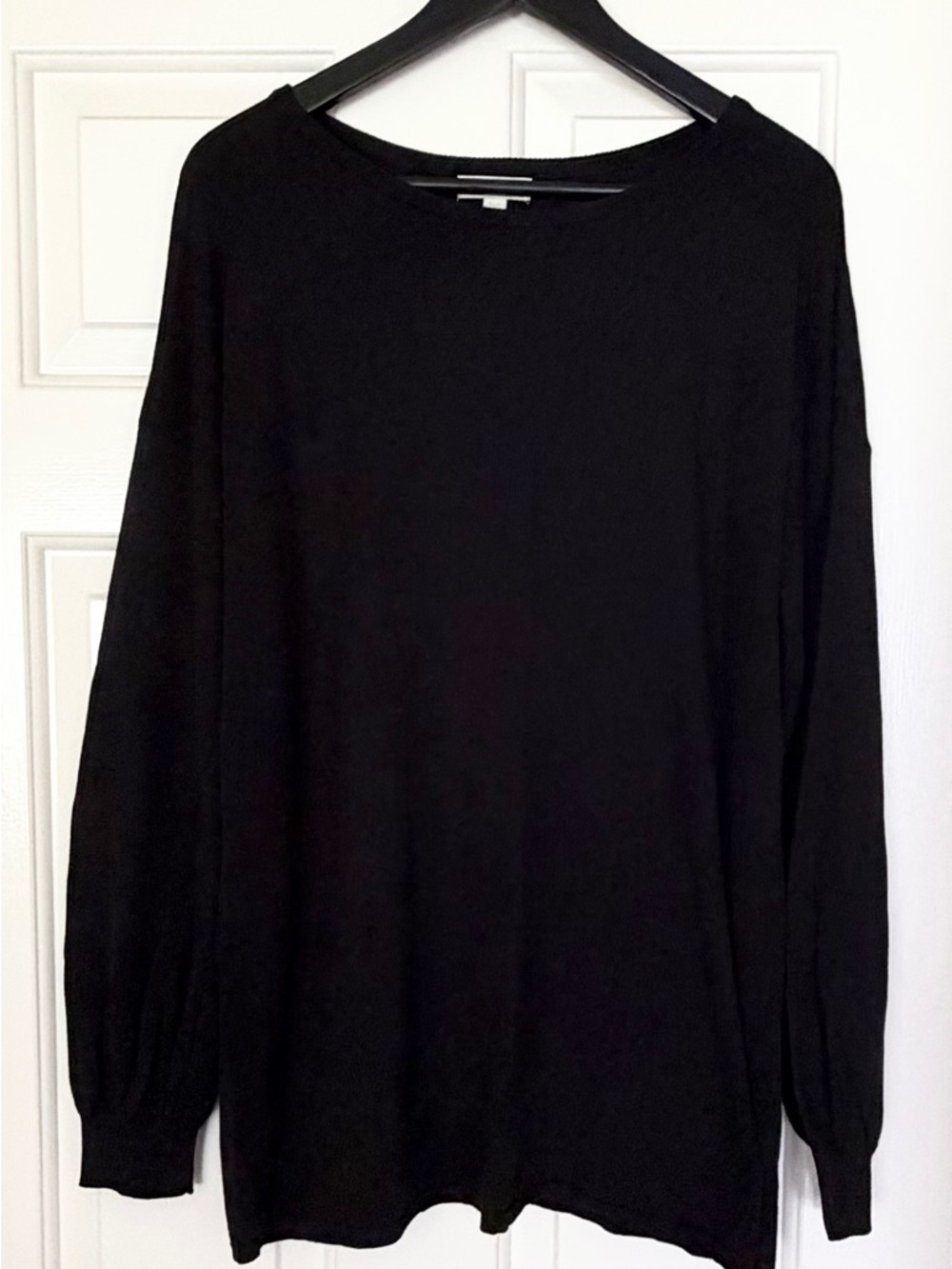 Like New 14th & Union Black Ribbed Knit Sweater